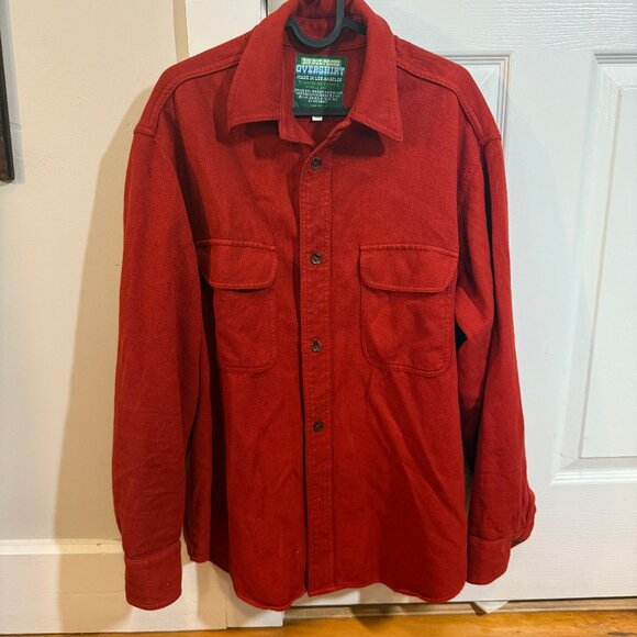 Big Bud Press flannel over shirt in paprika - Picture 2 of 4